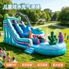 Escorregador Aquático Inflável Infantil para Exterior Grande Dispositivo de Brincadeiras Aquáticas Piscina de Área Cênica Brincadeira Aquática entre Pais e Filhos Instalação de Diversão