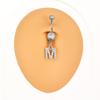 Uña de Ombligo de Acero Inoxidable con 26 Letras Inglesas Europeas y Americanas A-Z Hebilla de Ombligo Accesorios DIY Anillo de Ombligo Uña Joyería para Perforación del Cuerpo Humano