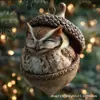 Pendente Decorativo de Natal Animal Castanha Desenho Animado Acrílico Transfronteiriço Ornamento para Pendurar no Carro Presente de Feriado