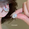 Súper Brillantes~ Pinzas para Orejas de Flor de Zirconia y Perla para Mujeres Sin Perforaciones, Puños de Oreja de Lujo Ligero y de Alta Gama, Pendientes de Estilo Minimalista Exquisito