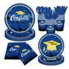 Conjunto de Louça Descartável Temático da Temporada de Formatura Transfronteiriça Suprimentos para Festa de Família e Amigos Pratos de Papel Descartáveis para Festa