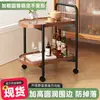 Carrito de Mesa de Centro Móvil, Mini Mesa para Sofá de Sala de Estar, Mesa con Ruedas y Estante de Almacenamiento para el Hogar, Carrito de Comedor Nórdico