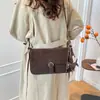 Bolso para Viajeros Transfronterizos para Mujer 2026 Nuevo Vintage Versátil Casual Bolso de Hombro Moderno Simple Mate Bolso Cruzado