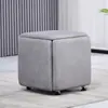 Banqueta de Almacenamiento Moderna Nórdica, Banqueta para Cambiarse los Zapatos, Taburete Pequeño Multifuncional, Taburete Plegable Cubo, Taburete Combinado Cinco en Uno