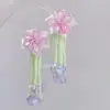 Pendientes Dulces de Color Contrastante Estilo Mori con Borla de Cuentas de Flores Pendientes de Dama Dulce Estilo Pastoral y Juvenil Pendientes Nuevos