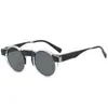 Gafas de Sol Redondas Transfronterizas Nueva Ronda Espejo de Príncipe Coloridas Artísticas Decorativas de Exhibición Marco Pequeño para Hombres y Mujeres T22118