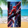 Toalla de playa Marvel Spider-Man de exportación transfronteriza, microfibra ultrafina, doble cara, absorbente, toalla de baño de playa de dibujos animados para niños