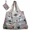 2025 Nueva Bolsa de Compras Plegable Tela Floral Portátil Poliéster Tote Bolsa de Almacenamiento Gran Capacidad Bolsa para la Compra del Supermercado Venta al por Mayor