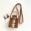 Nuevo Monedero de la Suerte y la Fortuna Linda Bolsa para Teléfono Móvil Nuevo Perro Gato Popular Bolso de Mano Hombro Estudiante Cruzado