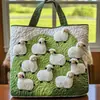 2026 Nueva Serie Transfronteriza de Cordero Estampado Digital Bolso Tote Acolchado de Hombro de Moda