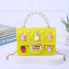 Bolso Modelo Transfronterizo Nuevo 2026 con Parches Hechos a Mano, Bolso Mini de Hombro Cruzado de Perlas, Bolso de Gelatina