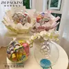Cubeta de Abrazos Suministros para Floristería Ramo de Tulipanes Materiales para Manualidades Caja de Empaque para Flores Frescas de PVC Bola de Burbujas Acrílica