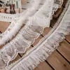 Venda Direta de Fábrica Renda Alice Flor Bordada Branca Malha Bordada DIY Acessórios Decorativos para Roupas Largura do Tecido 8cm