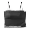 Sujetador inalámbrico con soporte lateral, soporte suave, camisola sin tirantes, sujetador tipo tank top largo sexy para mujer con tirantes finos y espalda bonita