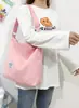Bolsa de Lona Literaria Transfronteriza Moderna para Mujer Simple de Gran Capacidad Portátil para Hombro Cruzada Tote Personalizada Bolsa León Ling
