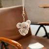 Lindo colgante de perro de resina flocado tridimensional, mini muñeca pequeña, colgante para teléfono móvil, llavero DIY, accesorios de joyería