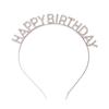 Diadema de Cumpleaños Letras HappyBirthday Accesorios para el Cabello Mujeres Fiesta Horquilla Corona Diadema Feliz Cumpleaños Tocado