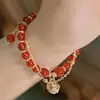 2023 Nuevo Collar del Conejo de Jade Pulsera de Diseño de Nicho Ins Pulsera para Niñas Estudiantes Regalo de Cumpleaños para Mamá