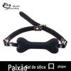 Brinquedos sexuais silicone cão osso boca plugue silicone flail adulto tortura flertando papel adereços atacado