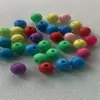 Cuentas redondas acrílicas agujero recto cuentas de plástico accesorios para cadena de teléfono móvil material de cuentas hechas a mano DIY