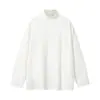 Camiseta de manga larga de forro polar engrosada, cálida y acogedora, con cuello semi-alto, disponible para hombres y mujeres, perfecta para otoño e invierno