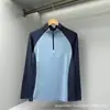Camiseta Masculina de Manga Longa com Bloqueio de Cores, Secagem Rápida, Série Montanha Primavera e Outono Transfronteiriça, Camisa Esportiva de Treinamento com Absorção de Umidade para Homens