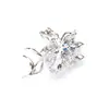 Chegada Nova Broche Flor de Lótus Azul com Microincrustação de Zircônia de Luxo Leve Elegante e Atmosférico Pin de Arranjo de Flores de Estilo Nacional de Alta Qualidade Corsage Elegante Feminino