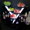 Prato de lanches KTV fruta em forma de V lanches criativos prato de frutas prato de frutas prato de frutas luminoso prato de lanches de bar luz colorida