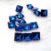 113# azul afilado Cristal piedra desnuda 4-8mm fábrica de circonia Wuzhou Cuadrado accesorios de joyería diy