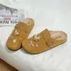 Pantuflas Retro Baotou para Mujer 205 Primavera y Otoño Ropa de Exterior Nuevos Zapatos de Mezclilla Birkenstock Zapatos Muller para Mujer Zapatos Perezosos