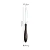 Juego de Cuchillo y Tenedor para Bistec de Acero Inoxidable 304 Transfronterizo, Cubiertos Estilo Occidental con Mango de Madera Anti-quemaduras, Juego de Cuchara y Tenedor para Pastel y Postre