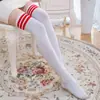 Medias sexys para piernas hermosas, calcetines altos antideslizantes estilo japonés, calcetines hasta la rodilla para estudiantes mujeres, calcetines negros y blancos hasta la pantorrilla, calcetines de media pierna