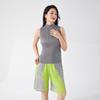 Vestido Feminino de Uma Peça Drop-Shipping Elegante e Sofisticado Sem Mangas Simples e Versátil Camiseta Top Miyake Counter para Mulheres