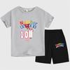 Blocos de construção digitais numberblocks roupas camiseta de manga curta conjunto infantil de tops e calças desenho animado estampado ins moda