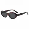Gafas de sol ovaladas con diseño de uña de arroz y ojo de gato, estilo europeo y americano, para mujer, de alta gama, populares en Internet, para sesión de fotos de moda callejera, protección UV