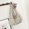 Bolso de Lona a Cuadros para Mujer, Gran Capacidad, Nuevo Estilo Otoño 2025, Bolso Cruzado Casual, Adecuado para la Escuela y el Viaje Diario, Bolso Tote Grande