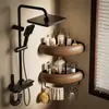 Estante Triangular de Almacenamiento para Baño sin Taladro, Montado en la Pared, para Uso en el Hogar, Estante Organizador de Esquina Multifuncional