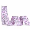 Cinta mate con estampado de rosa pensamiento de siete colores 2,5 cm cinta de embalaje floral para floristerías, material de cinta de embalaje para arte floral