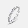 Nuevo anillo transfronterizo de moissanita de una sola fila de bambú con incrustaciones de plata esterlina S925, anillo de pareja de tesoros coloridos, estilo europeo y americano, simple, ligero y de lujo.