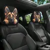 Funda de Reposacabezas para Coche con Estampado de Calavera Negra de Comercio Exterior Transfronterizo, Estilo Elástico Universal, Funda de Reposacabezas para Coche Original y Divertida