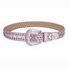 Cinto Feminino Totalmente Cravejado de Diamantes Amazon Cross-border Glitt Strass Inlaid Terno Feminino Selo Decorativo de Cintura Jeans com Couro
