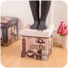 Banco de Armazenamento Retro Sitable, Banco para Trocar Sapatos, Caixa Organizadora, Caixa de Armazenamento Dobrável, Banco de Armazenamento 1158g