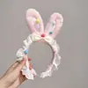 Diadema de Felpa con Orejas de Conejo de Encaje Lindo Lazo Orejas de Oso Serie Niña Accesorios para el Cabello de Maquillaje Venta al por Mayor