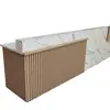 Mostrador de Recepción Estilo Nórdico Hecho a Medida de Fábrica para Empleados de Empresa, Escritorio de Servicio Lujo Ligero, Mesa y Sillas de Recepción Sencillas para Salones de Belleza