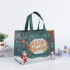 Bolsa No Tejida Recubierta Transfronteriza Bolso de Mano Navideño Embalaje de Ropa Personalizado Bolso de Compras Plegable Estéreo