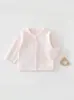 Cardigã de Bebê Estilo Primavera e Outono Manga Longa Top Classe A Roupa Externa para Bebê Veludo Macio Algodão Cor Sólida Roupa Externa Casual Roupas de Outono