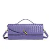 Bolso Baguette Ruyi Tejido a Mano de Cuero Suave, Bolso Acordeón Cuadrado Horizontal, Bolso de Mano de Exportación, Bolso Cruzado, Lujo Ligero