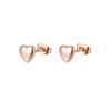 Pendientes Redondos de Acero de Titanio Bolas Redondas Japonesas y Coreanas Joyería para Orejas de Acero Inoxidable Frijol Dorado Agujas para Orejas de Estudiante Femenina Recubrimiento al Vacío 18K