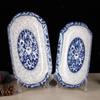 Platos de Porcelana Azul y Blanco adecuados para Tazón de Arroz Doméstico Cerámica para Inauguración Vajilla Tazón de Porcelana Tazón de Arroz Doméstico
