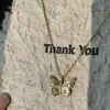 Collar de mariposa de diamante flash estilo coreano para mujer, cadena para clavícula de mariposa fresca, linda, delicada, microincrustada, Joyería Super Hada